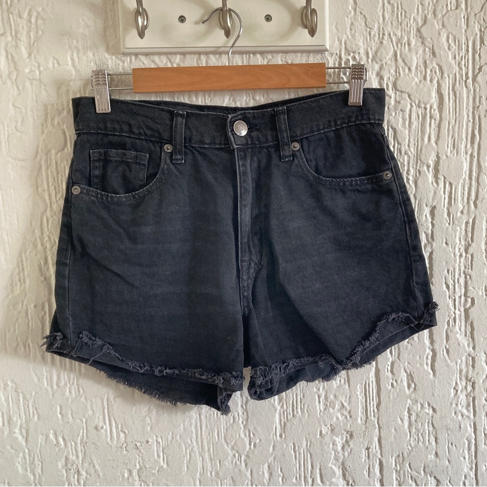 Aeropostale Black Denim Jean Mom Shorts Size 4